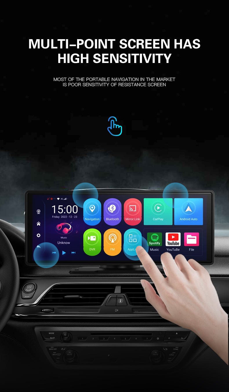 Wireless Apple Carplay & Android Auto for Car Stereo, Portable 6.86 Inch Apple Car Play Touch Screen