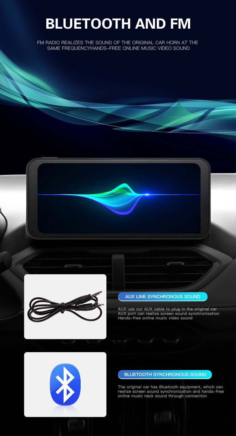 Wireless Apple Carplay & Android Auto for Car Stereo, Portable 6.86 Inch Apple Car Play Touch Screen