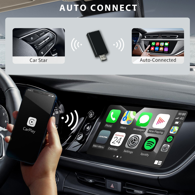 Carplay Wireless Adapter for Apple iPhone